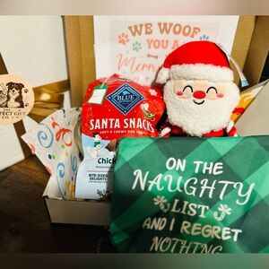 Holiday Plaid Dog Bandana , Treats and Toys